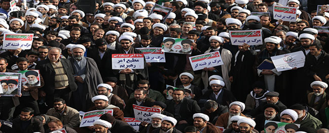 حضور المجتمع الأكاديمي في جامعة قم الصناعية في ملحمة يوم الله 9 دي