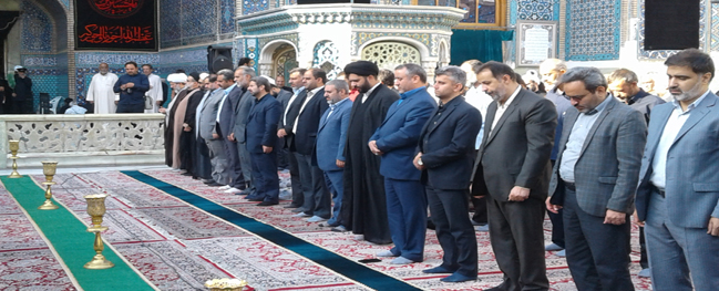 The spiritual ceremony of the sermon recitation by the servants of the shrine of Lady Fatima Masoumeh (S) was held in the presence of the university president, a number of officials, and students of Qom University of Technology.