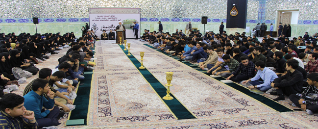 Introduction of New Students from Qom Province at the Holy Shrine of Hazrat Fatimah al-Ma'sumah (SA)